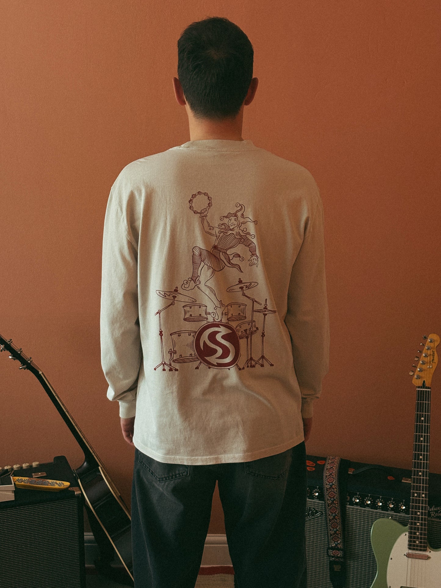 SUPPORT GRASSROOTS MUSIC JESTER LONGSLEEVE TEE