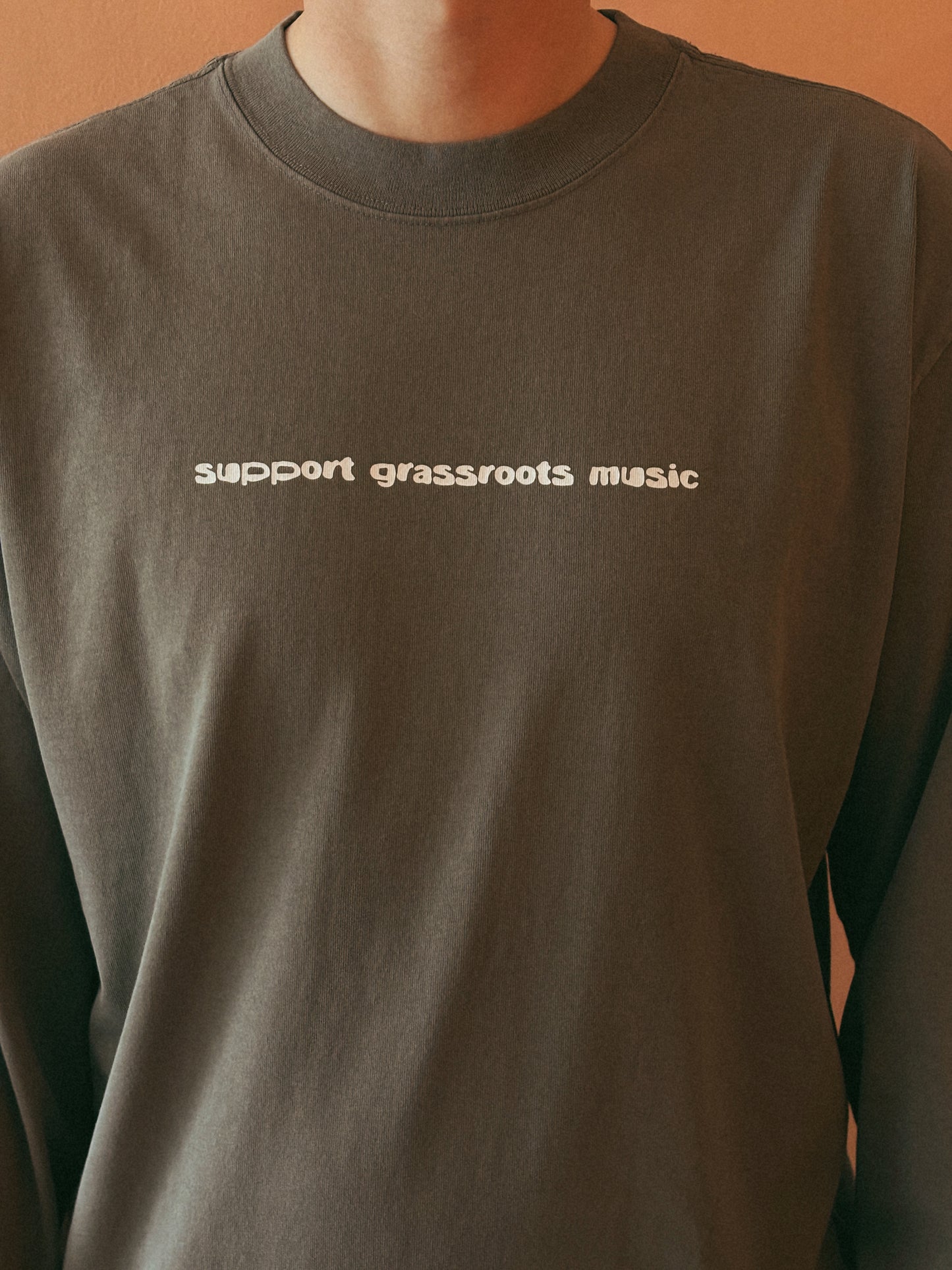 SUPPORT GRASSROOTS MUSIC JESTER LONGSLEEVE TEE