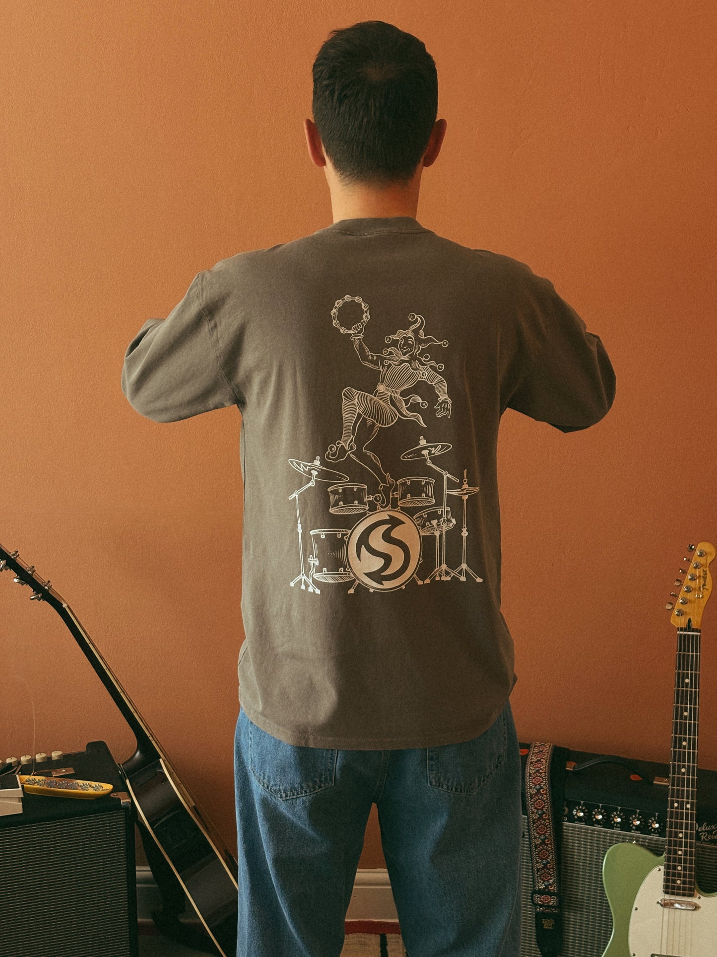 SUPPORT GRASSROOTS MUSIC JESTER LONGSLEEVE TEE